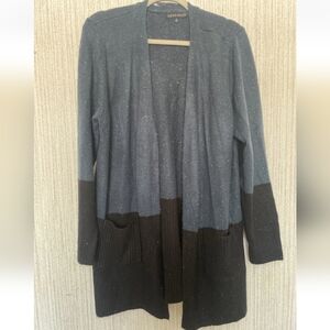NWOT Love Ellie Size XL Blue And Black Colorblock Confetti Cardigan